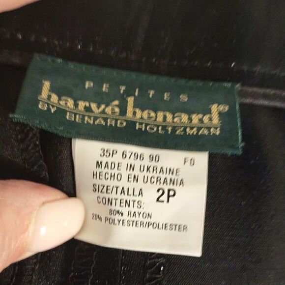 Harve' Bemard Black Petite Slacks - Picture 8 of 9